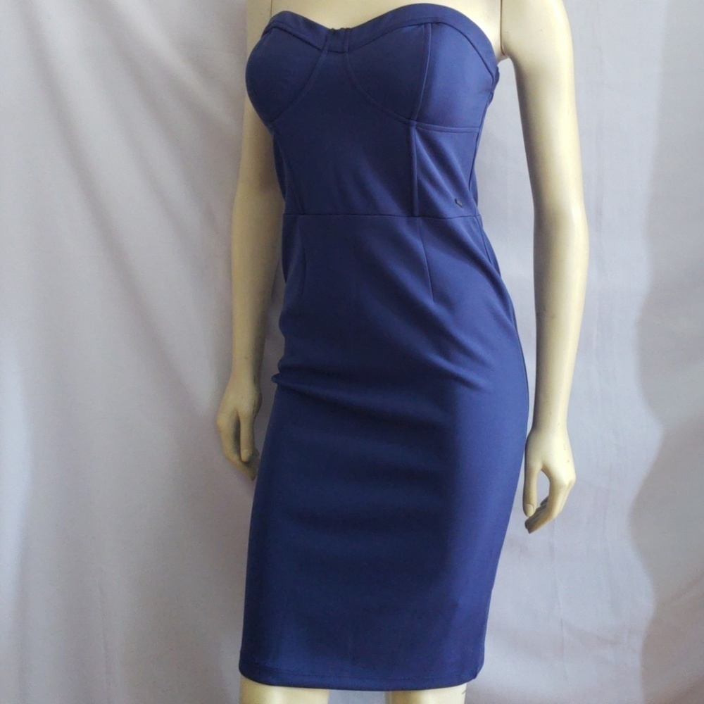 NEW GUESS BLUE SLEEVELESS DRESS SZ M